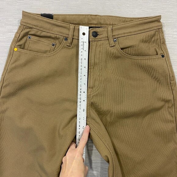 CAT Caterpillar Work Pants Mens 34 x 30 Brown Canvas Fleece Lined Insulated - Picture 10 of 12